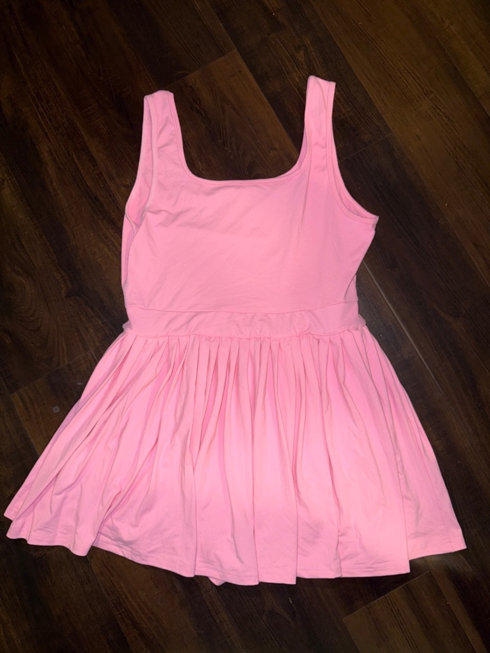 SHEIN Pink Sleeveless Mini Dress with Pleated Skirt - Picture 3 of 4